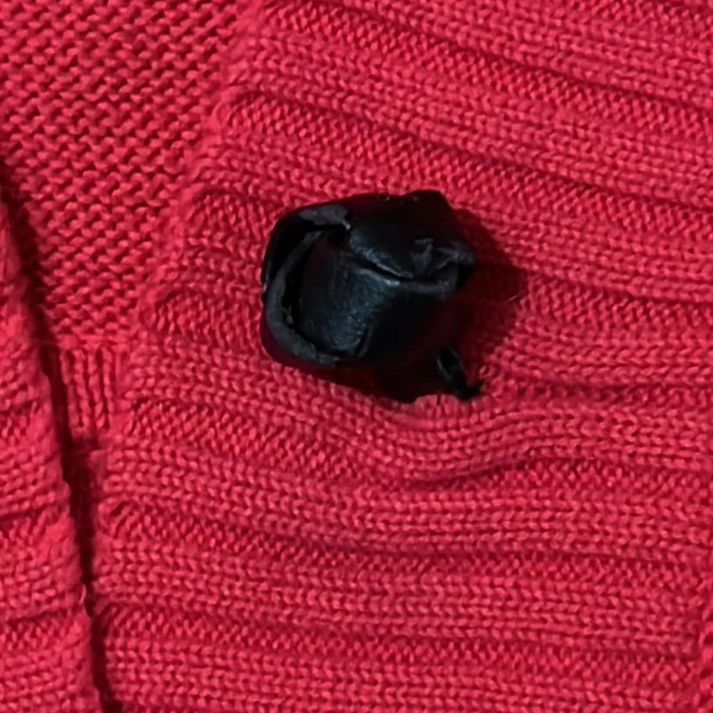 Orange-Red Sweater Jacket - Picture 3 of 4